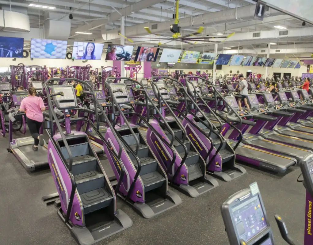 Planet Fitness has a huge assortment of cardio equipment.